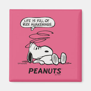 Peanuts   Life is Full of Rude Awakenings Magnet