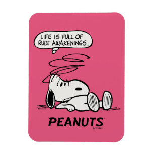 Peanuts   Life is Full of Rude Awakenings Magnet