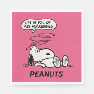 Peanuts Life is Full of Rude Awakenings Napkin