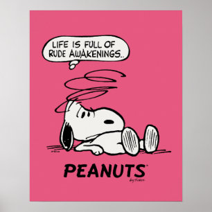 Peanuts Life is Full of Rude Awakenings Poster
