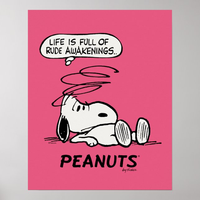 Peanuts | Life is Full of Rude Awakenings Poster (Front)