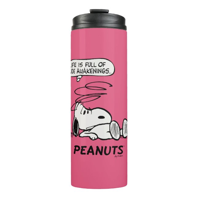 Peanuts | Life is Full of Rude Awakenings Thermal Tumbler (Front)