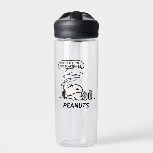 Peanuts | Life is Full of Rude Awakenings Water Bottle (Front)