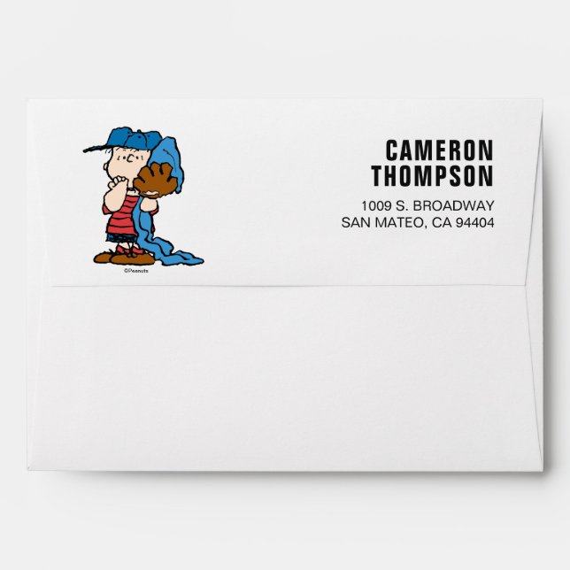 Peanuts | Linus In His Baseball Gear Envelope (Back (Top Flap))