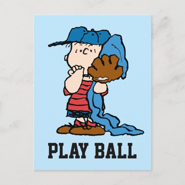 Peanuts | Linus In His Baseball Gear Postcard (Front)