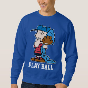 Peanuts   Linus In His Baseball Gear Sweatshirt