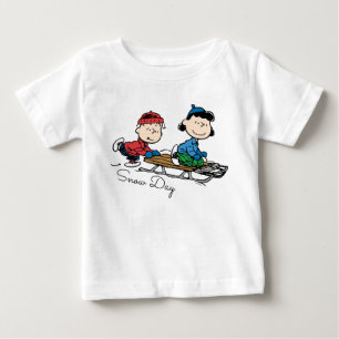Peanuts   Linus & Lucy Sled Riding Baby T-Shirt