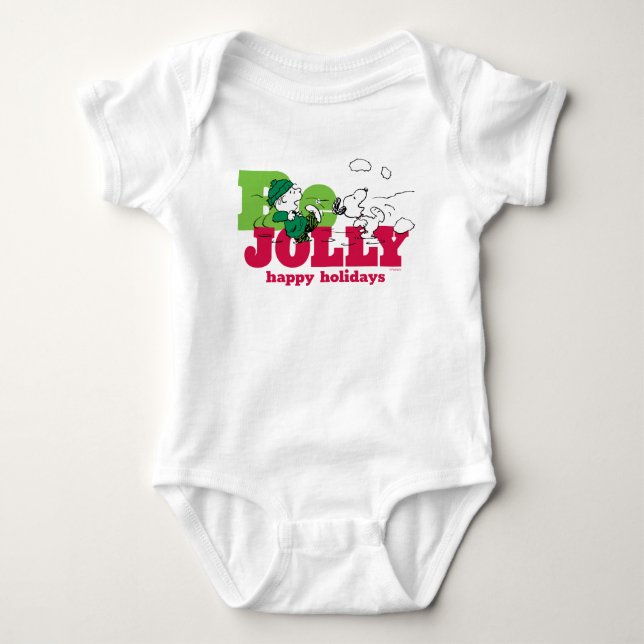 Peanuts | Linus & Snoopy Be Jolly Baby Bodysuit (Front)