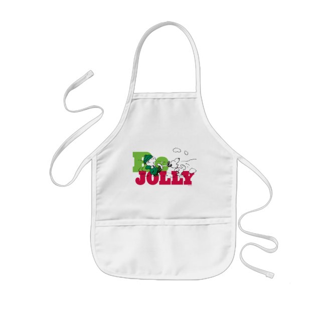 Peanuts | Linus & Snoopy Be Jolly Kids Apron (Front)