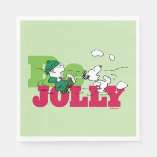 Peanuts   Linus & Snoopy Be Jolly Napkin