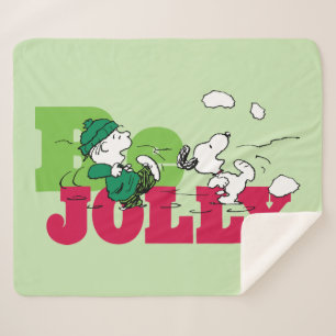 Peanuts   Linus & Snoopy Be Jolly Sherpa Blanket