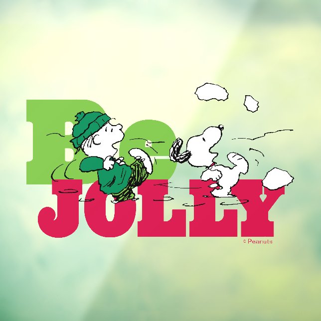 Peanuts | Linus & Snoopy Be Jolly Window Cling (Sheet 3)