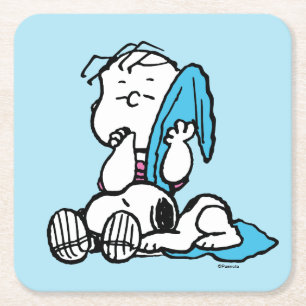 Peanuts   Linus & Snoopy Square Paper Coaster