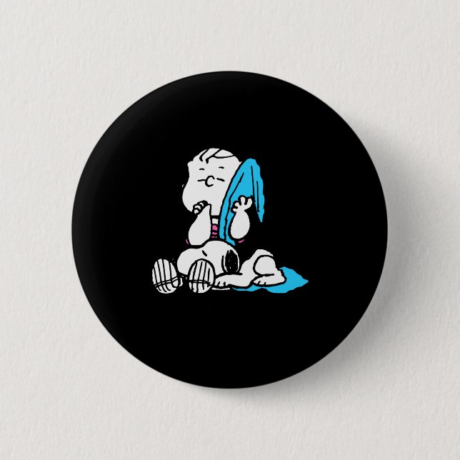 Peanuts Linus T Shirt  6 Cm Round Badge (Front)