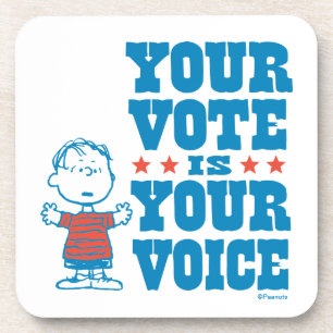 Peanuts Linus - Your Vote is Your Choice Coaster