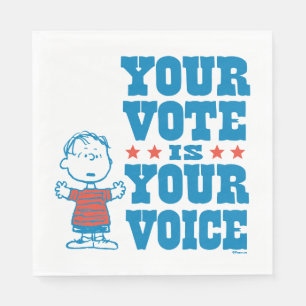 Peanuts   Linus - Your Vote is Your Choice Napkin