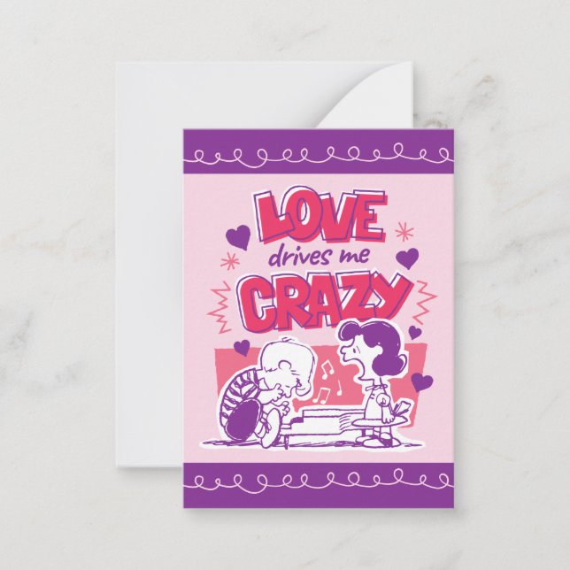 Peanuts | Love Drives Me Crazy Card (Front)
