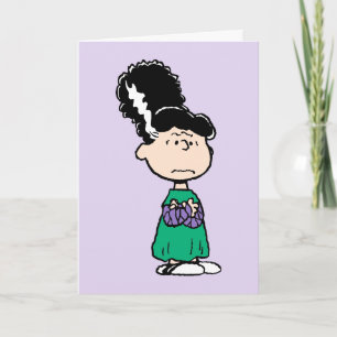 Peanuts Lucy Bride Of Frankenstein Halloween Card