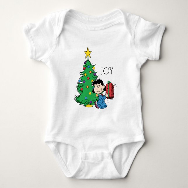 Peanuts | Lucy Christmas Tree Baby Bodysuit (Front)