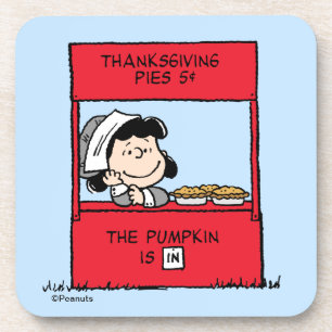 Peanuts Lucy Pilgrim Pie Stand Coaster