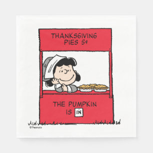 Peanuts Lucy Pilgrim Pie Stand Napkin