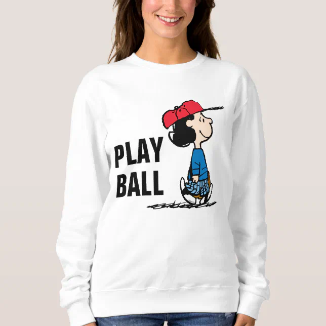 Peanuts Lucy Playing Baseball Sweatshirt Zazzle
