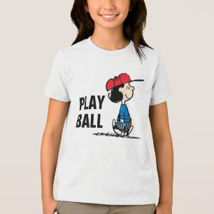 Peanuts   Lucy Playing Baseball Tri-Blend Shirt