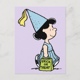 Peanuts Lucy Princess Costume Halloween Postcard