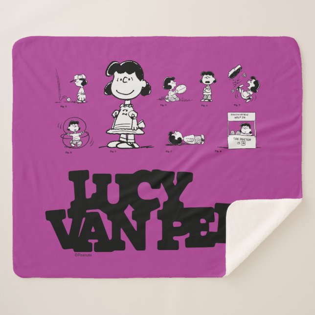 Peanuts | Lucy Sherpa Blanket (Front (Horizontal))