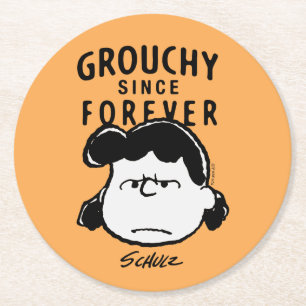 Peanuts   Lucy Since Forever Round Paper Coaster