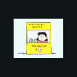 Peanuts | Lucy & the Doctor Is In Canvas Print<br><div class="desc">Lucy is the crabby,  bossy and opinionated girl who bullies most other characters in the comic strip,  particularly Linus and Charlie Brown. Check out this cute Peanuts design featuring Lucy and her advice stand.</div>