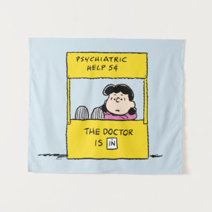 Peanuts Lucy & the Doctor Is In Tapestry