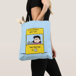 Peanuts   Lucy & the Doctor Is In Tote Bag
