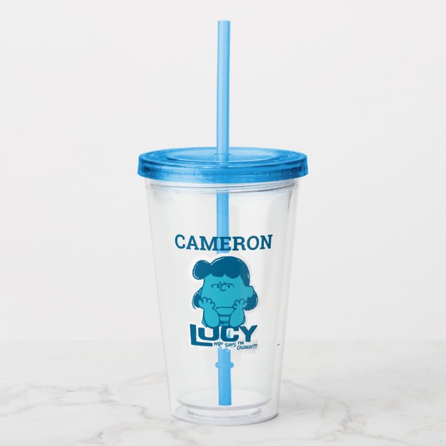 Peanuts | Lucy Who Says I'm Crabby?? Acrylic Tumbler (Front)