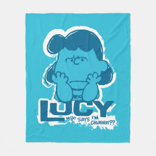 Peanuts   Lucy Who Says I'm Crabby?? Fleece Blanket