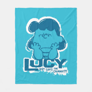 Peanuts   Lucy Who Says I'm Crabby?? Fleece Blanket