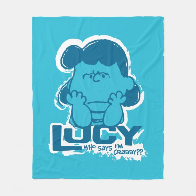 Peanuts | Lucy Who Says I'm Crabby?? Fleece Blanket (Front)
