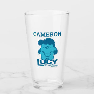 Peanuts Lucy Who Says I'm Crabby?? Glass