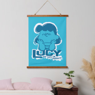 Peanuts Lucy Who Says I'm Crabby?? Hanging Tapestry