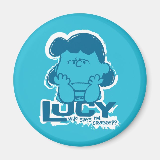 Peanuts | Lucy Who Says I'm Crabby?? Magnet (Front)