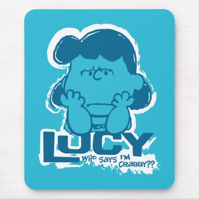 Peanuts | Lucy Who Says I'm Crabby?? Mouse Mat (Front)