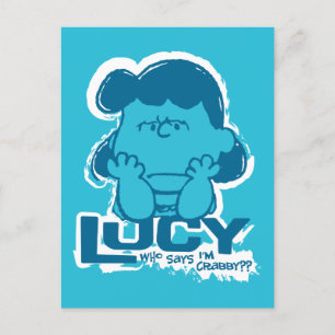 Peanuts   Lucy Who Says I'm Crabby?? Postcard