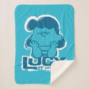Peanuts   Lucy Who Says I'm Crabby?? Sherpa Blanket