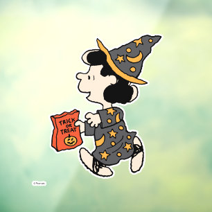 Peanuts Lucy Witch Costume Halloween Window Cling