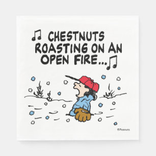 Peanuts Lucy's Chestnuts Roasting Napkin