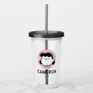 Peanuts Lucy's Faces Acrylic Tumbler