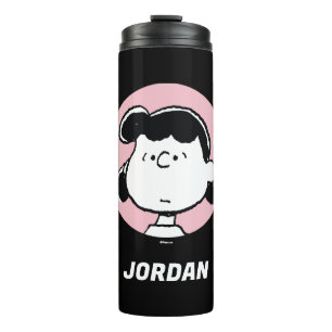 Peanuts   Lucy's Faces   Add Your Name Thermal Tumbler