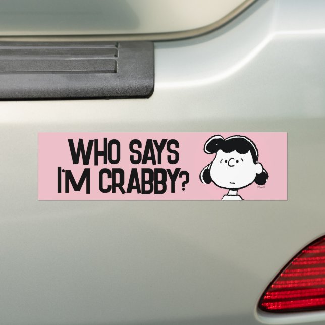 Peanuts | Lucy's Faces Bumper Sticker (On Car)