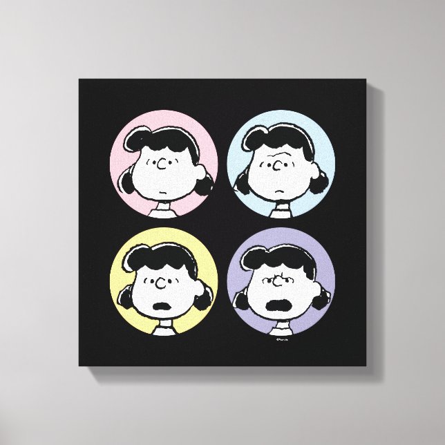 Peanuts | Lucy's Faces Canvas Print (Front)