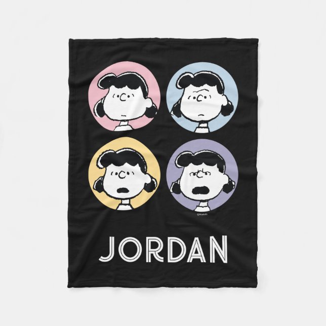 Peanuts | Lucy's Faces Fleece Blanket (Front)
